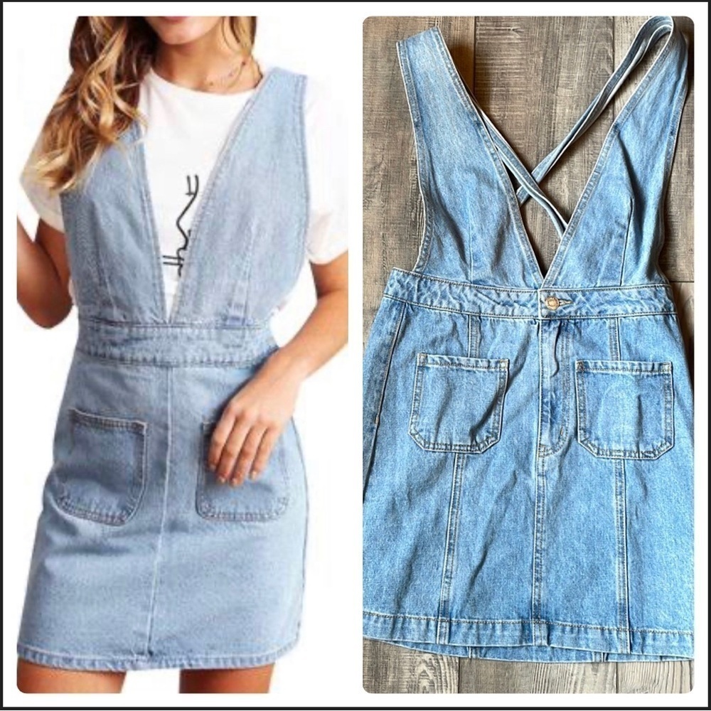 Forever 21 Denim Overall Dress